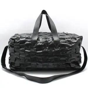 [중고명품] 629073 블랙 인트레치아토 위빙 카세트 여행가방 더플 숄더백