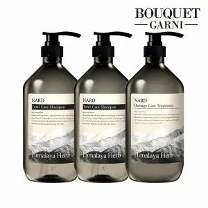 [부케가르니] 히말라야 허브 나드 토탈케어 샴푸 시그니처향 1000ml x2개+트리트먼트 1000ml x1개