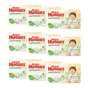 하기스 2024 네이처메이드 밤부 밴드 5단계 (공용) 34매 9팩