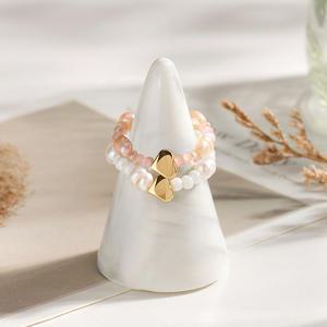 [골드팡] 달링루미하트 담수진주 비즈반지