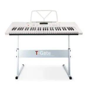 61건반 교습용 디지털 피아노 TG300 화이트 + 악보대 + 실버스탠드 세트