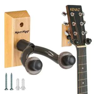 마이티킹 MGH23W 원목 벽걸이 기타스탠드 거치대 받침대 베이스 일렉 기타행거 걸이