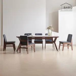 [/착불배송] 리버트 1900 포세린 통 세라믹 낮은 6인 식탁 세트 (식탁+의자6)