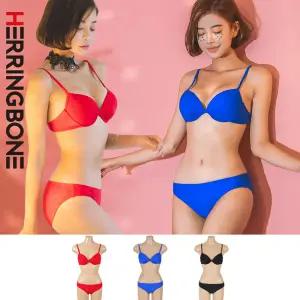 심플 비키니 투피스 수영복 섹시 모노키니 볼륨업 비치웨어 C720