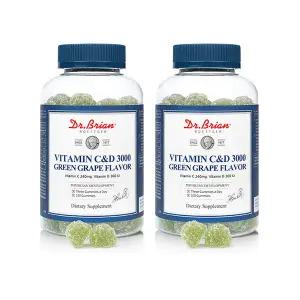 닥터브라이언 비타민C&D 3000 청포도맛, 100구미, 2개