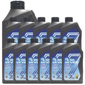 에스오일 세븐 EV 하이브리드 0W20 1L x 12개 1박스 하이브리드 전용 100% 합성 엔진오일 (API SQ)