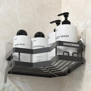 [퍼플고릴라]캐디디자인 프리미엄 욕실선반 코너형 매트블랙