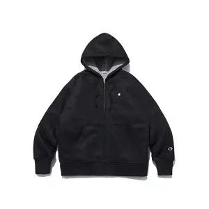 [아웃도어스/챔피온]남성 친환경 후리스안감 후드 집업자켓 블랙 CKJA2F016BK