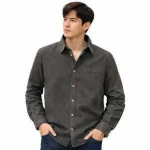 지프 스피릿 봄가을 남성 캐주얼 오버핏 셔츠 2069