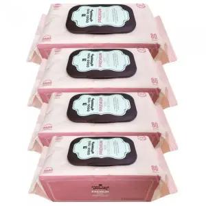 코코토토 프리미엄 물티슈 캡형 80매 4개