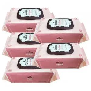 코코토토 프리미엄 물티슈 캡형 80매 5개