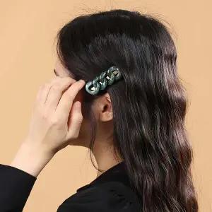 [비투비월드][엔젤슈슈] 체인 앞머리 집게핀 그린 앞머리핀