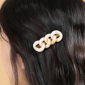 [비투비월드][엔젤슈슈] 체인 앞머리 집게핀 아이보리