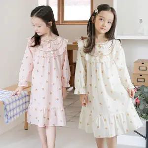 여아 홈웨어 아동 여자아이 원피스 잠옷 공주 어린이 아기 곰돌이 파자마 작은곰D(