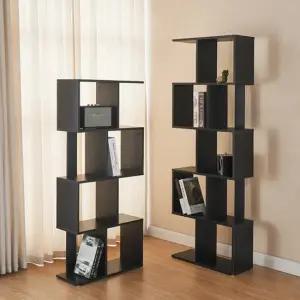 퍼즐 책장 우드 책꽂이 인테리어 파티션 낮은 선반 5단 2color