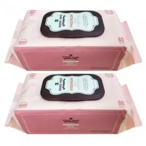 코코토토 프리미엄 물티슈 캡형 80매 2개