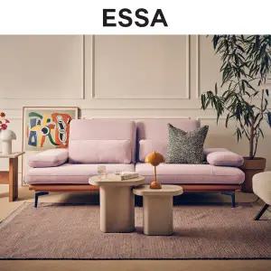 [에싸] 베일리 3인 하프스윙기능 리브 패브릭 소파