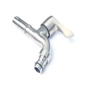 아이녹스 스텐 긴 수도꼭지 일반 가정용 한갈래 가로 꼭지 세탁 커플링 긴몸통 15A