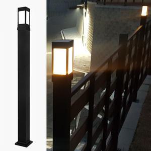 태양광 가로등 사각파이프 태양열조명 사각기둥 정원등 카페등 100-80cm