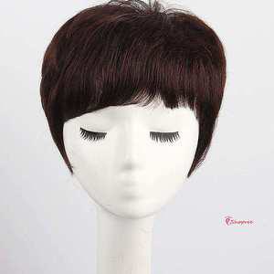 여성 인모 엄마가발 숏컷 2컬러 통가발 전체가발vwx513