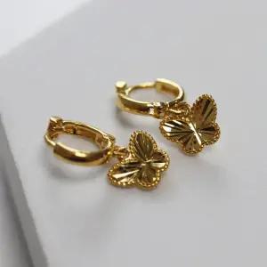 [가앤] 24k순금 블링 나비 원터치 귀걸이 3.75g