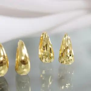 [가앤] 24k순금 물방울 원터치 귀걸이[미러,컷팅 선택] 3.75g