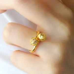 [가앤] 24k순금 오로라 펄 반지 7.50g