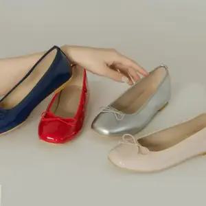 SOVO 니콜린 리본 여성 단화 플랫슈즈 1cm