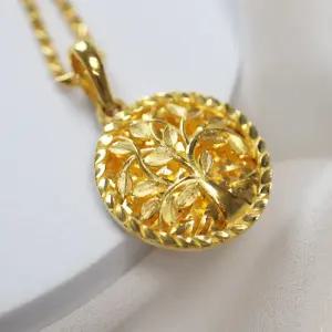 [가앤] 순금 7.50g 생명의 나무 목걸이 메달 펜던트 클래식 디자인