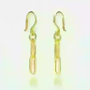 순금귀걸이 격자트윈클립귀걸이 1.87g