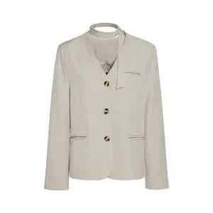 [JJ지고트](대구신세계)노카라 브이넥 하프 루즈핏 자켓 GR4N0JK411