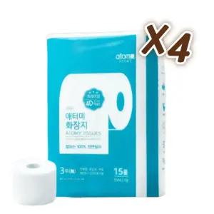 애터미 프리미엄 화장지 3겹 35m 15롤 x 4팩