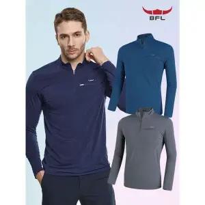 [하프클럽/이지바이]1+1 BFL 빙하기 남성 가슴포켓 아이스 냉감 집업 티셔츠(M5OPST07)