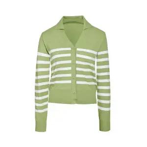 [JJ지고트](광주신세계)카라V넥 스트라이프 가디건 GR4N1CD421