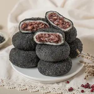 건영 흑임자 왕 찹쌀떡 모찌떡 120gX10개입 (아침대용 개별포장떡) 당일생산 제품발송