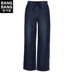뱅뱅 HC04 봄여름남성 밴딩세미와이드스판청바지 일자 루즈핏 끈묶음 허리밴딩 데님