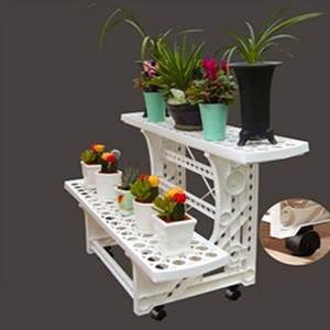 2단 화분진열대 화분받침대 화분대 화분정리대 이동형 꽃병 식물