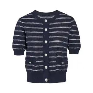 [JJ지고트](대구신세계)스트라이프 라운드넥 가디건 GR5N1CD501