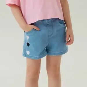 [보리보리/올리반]배색자수4부데님팬츠(아이스블루)