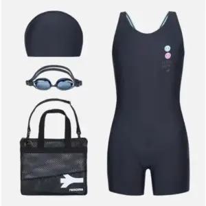 [레노마수영복](하남점)지퍼백 폴리백 2종 무상증정여아 스마일 생존수영 키트 네이비 RN-GS2F891-NV