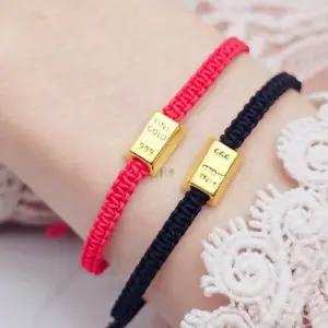 [가앤] 24k순금 골드바 매듭 팔찌