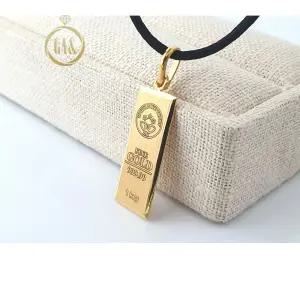 [가앤] 24k순금 슬림 골드바 목걸이 메달 펜던트 3.75g