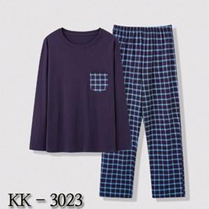 이지웨어 남성편한잠옷 K181 체크 세트 봄 면잠옷 무늬 가을 실내복 긴팔 상하