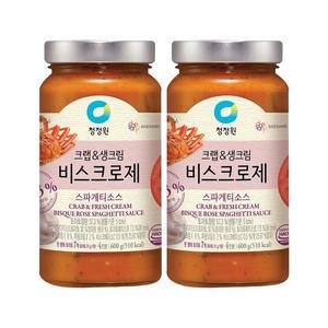 청정원 비스크로제 파스타소스 600g, 2개