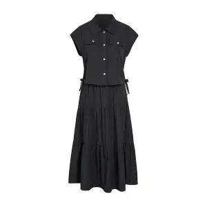 [JJ지고트](신세계 사우스시티)[SET] 셔링 포인트 블라우스+사선 절개 주름 롱스커트 GR5N0OP561