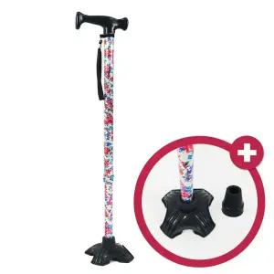 효도 지팡이 실버 노인용 지팡이 (네발 고무 추가),1개