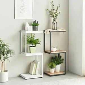 동화속나무 큐브 선반장 거실 진열장 럭스 3단 화분다이 정리대
