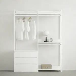 [동서가구]몬티아 철제 시스템 셀프 드레스룸/1600 서랍행거 DF643458