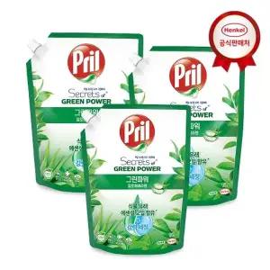 [헨켈][비밀] 프릴 주방세제 그린파워 1L x 3