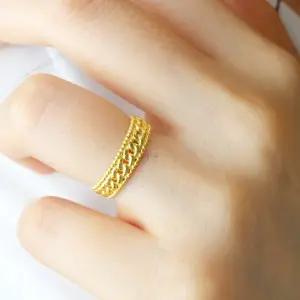 [가앤] 24k순금 클래식 볼 체인 반지 3.75g